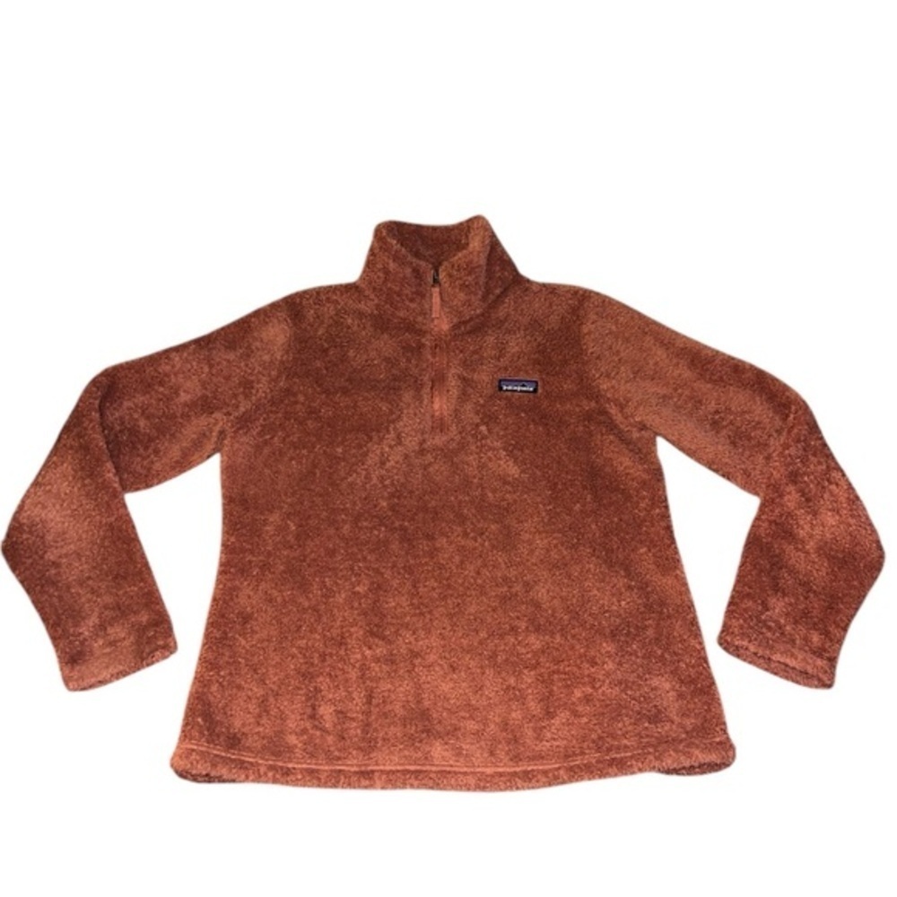 Patagonia Women’s Los Gatos Quarter Zip Fleece Large Burnt Orange Jacket Active